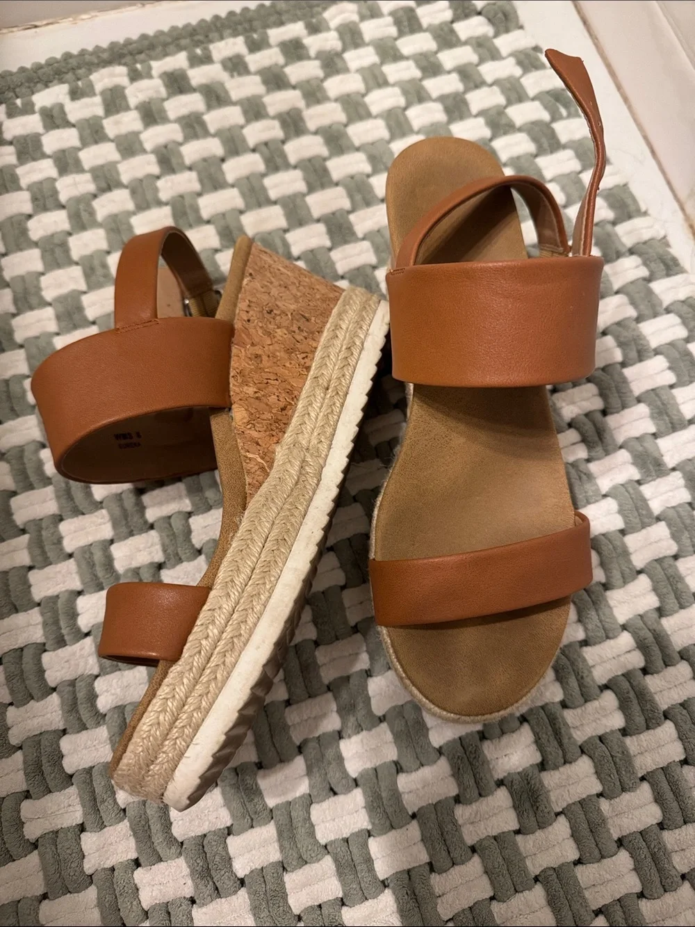 Dolce Vita Leather-Look Two-Strap Womens Sandals